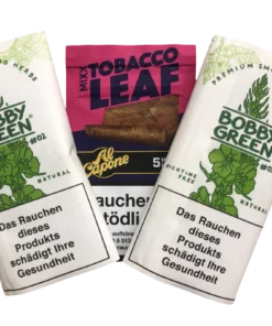 2x BOBBY GREEN Damiana #02 ohne Nikotin + 1x Al Capone Tobacco Leaf – Mixx