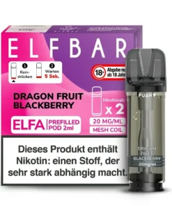 ELFBAR Elfa Dragon Fruit Blackberry 20 mg 2 Pods