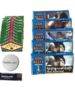 5x VAN NELLE Stevig 50g + 10 Heftchen Canuma(100 Blatt) + Taschenascher + Feuerzeug