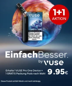 1+1 | Vuse Pro One Pen Black + Vuse Pods Creamy Tobacco 20mg