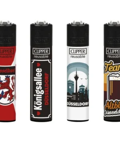 Einwegfeuerzeug Stein CLIPPER Düsseldorf Steller mit 48 Stück