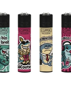 Einwegfeuerzeug Stein CLIPPER Haie Steller mit 48 Stück