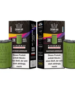 E-Liquidpod AL FAKHER (10) Hypermax Blue Razz Lemonade 6mg je 5 Paar